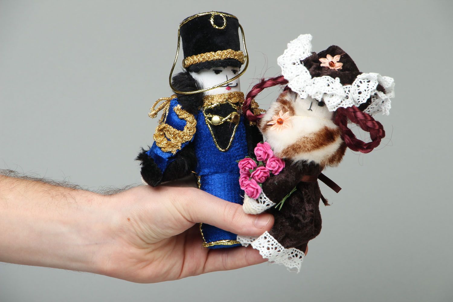 Designer soft dolls Hussar with Lady photo 4