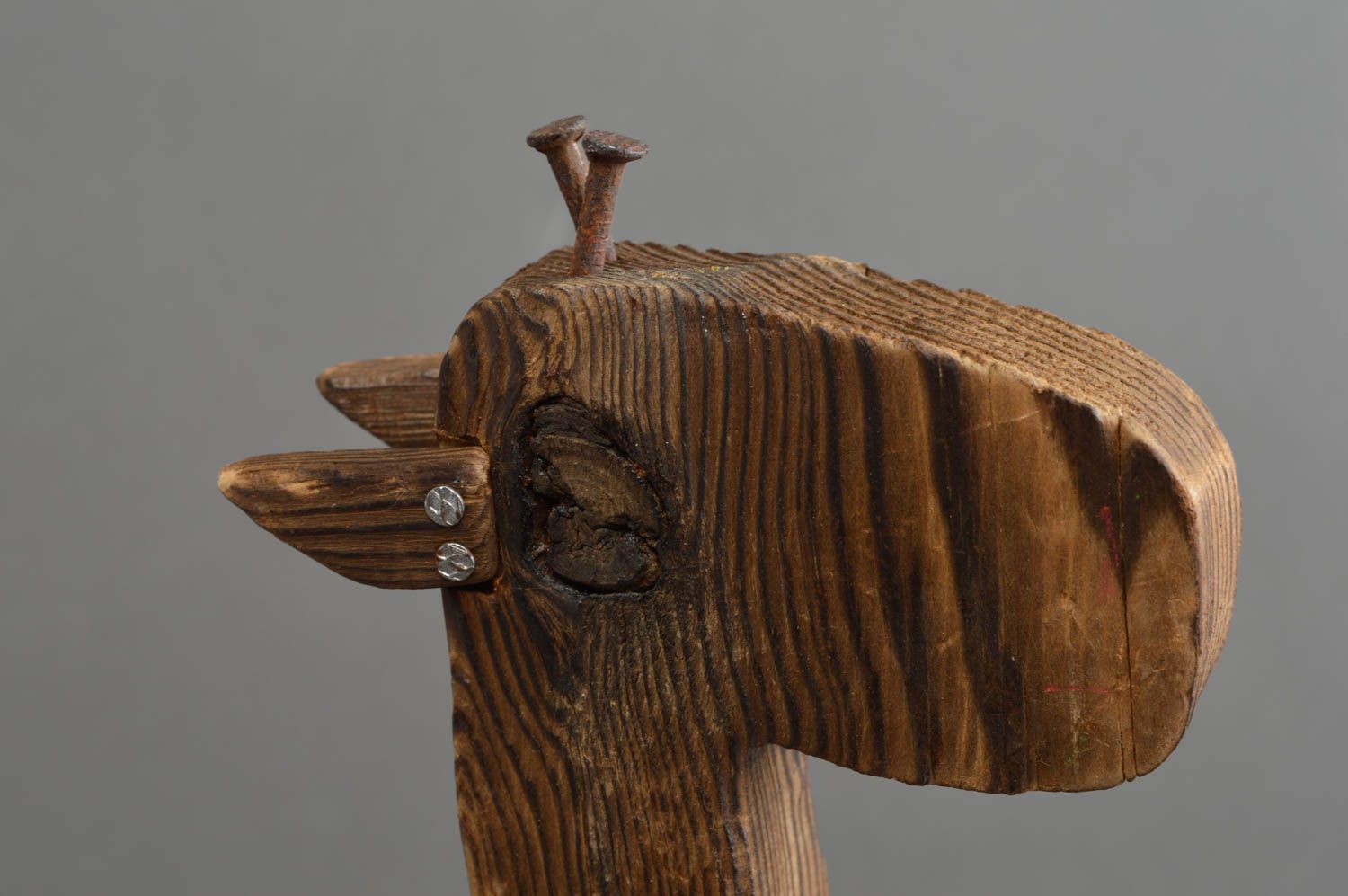 Figura de madera artesanal ecológica decoración de interior regalo original foto 5