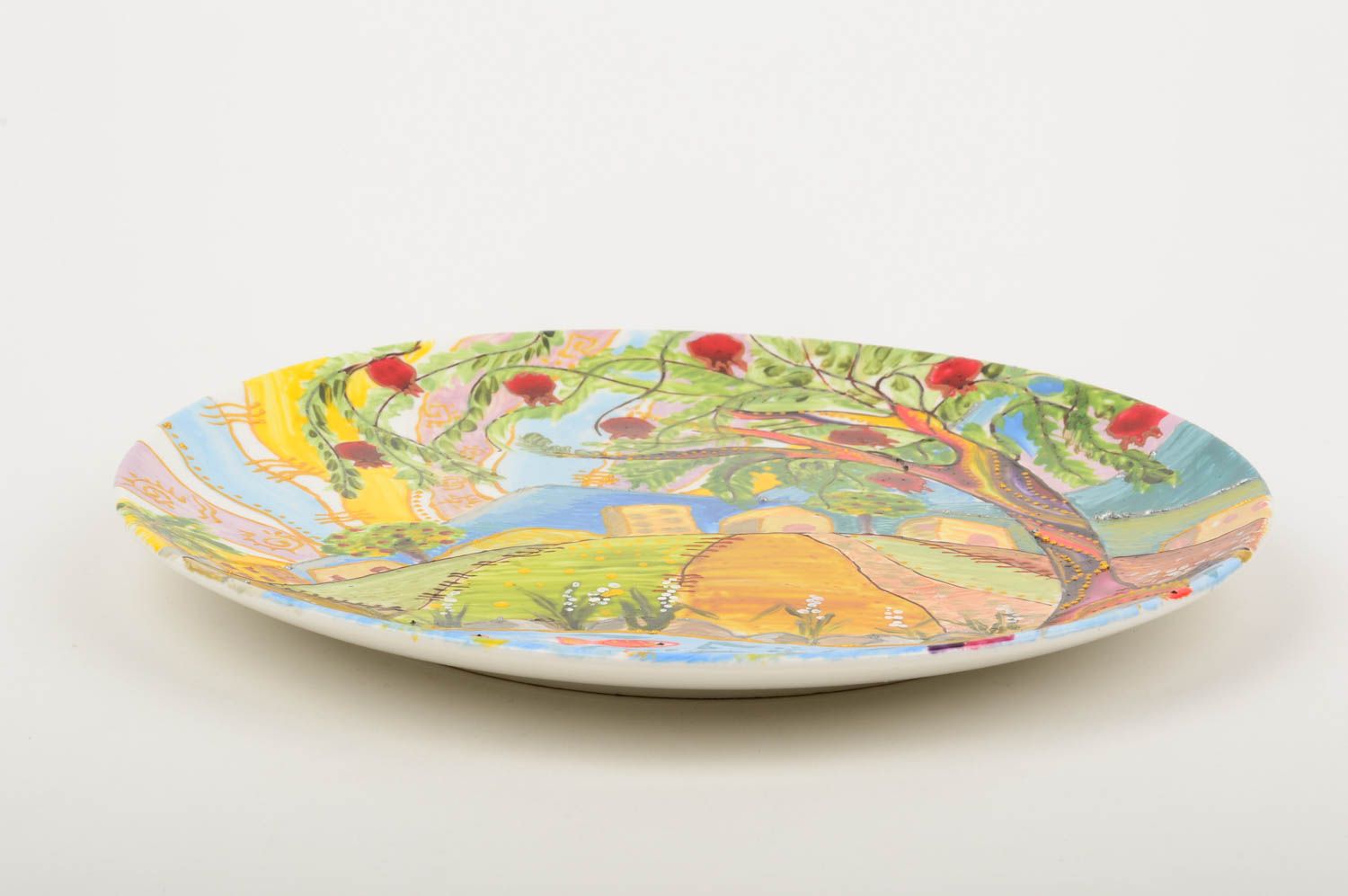 Handmade designer glass plate decorative souvenir plate designer ware photo 5