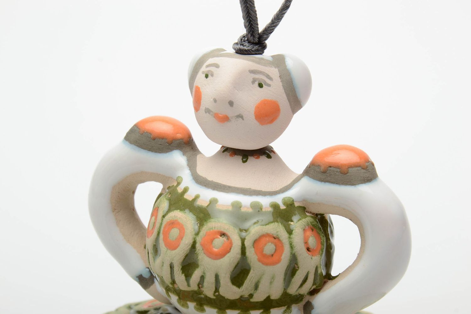 Keramik Glöckchen Figur Dame foto 3