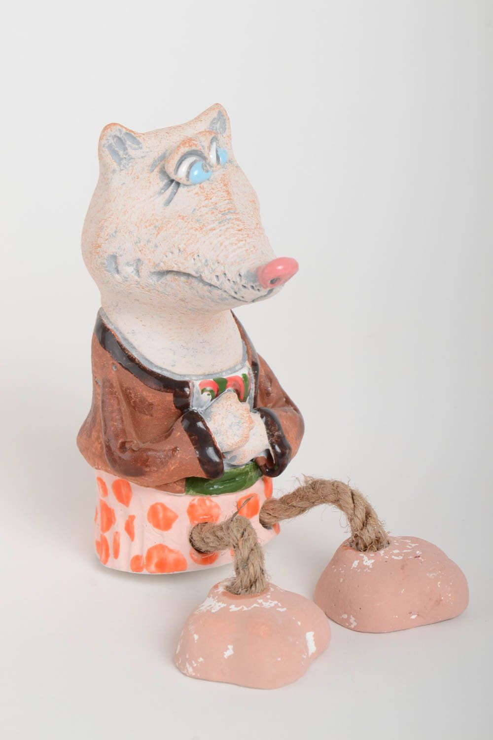 Handmade Keramik Spardose für Haus Deko Geschenk für Kinder bunt Fuchs schön foto 1