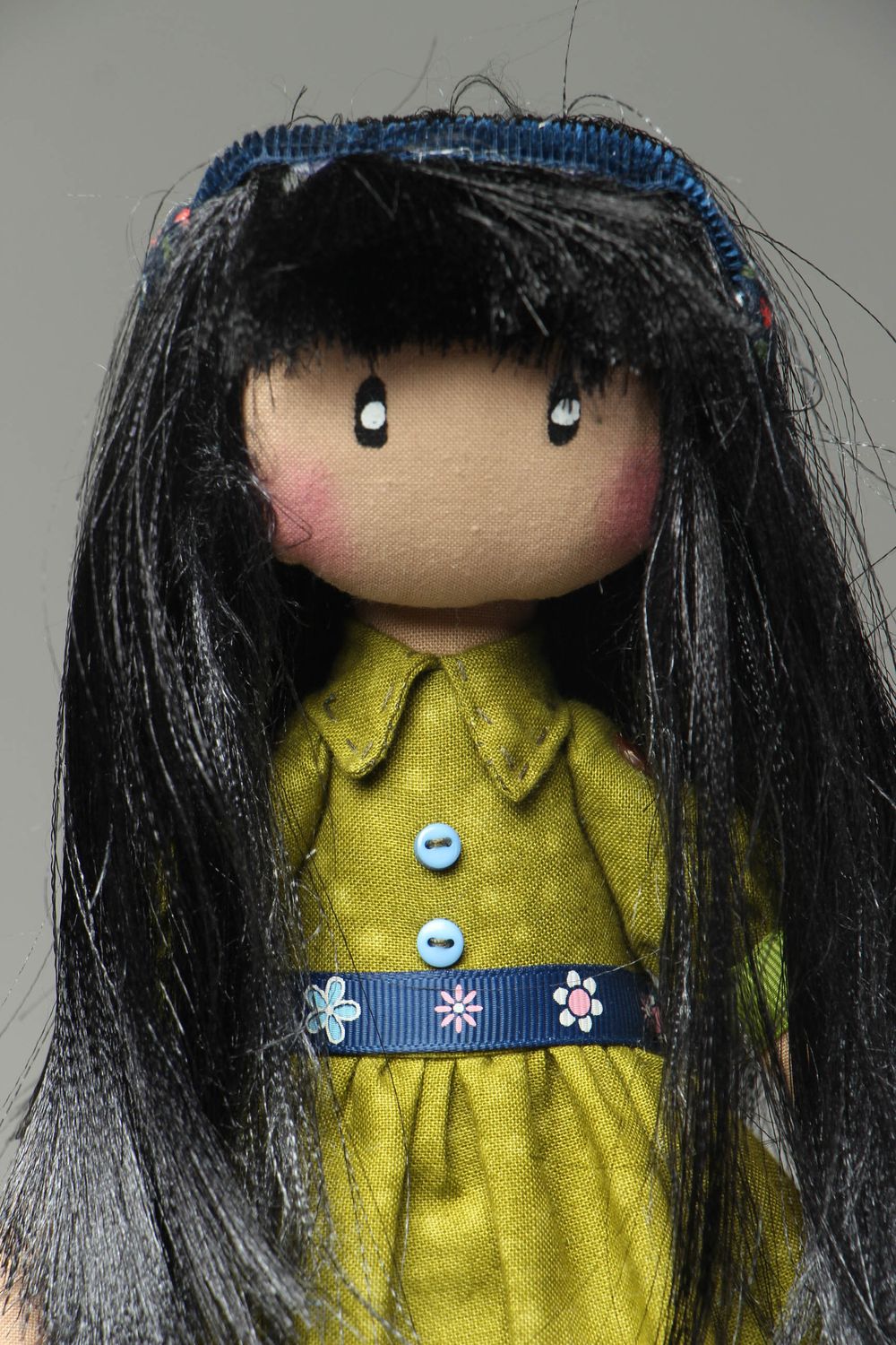 Авторская кукла из хлопчатобумажной ткани Сьюзи фото 2