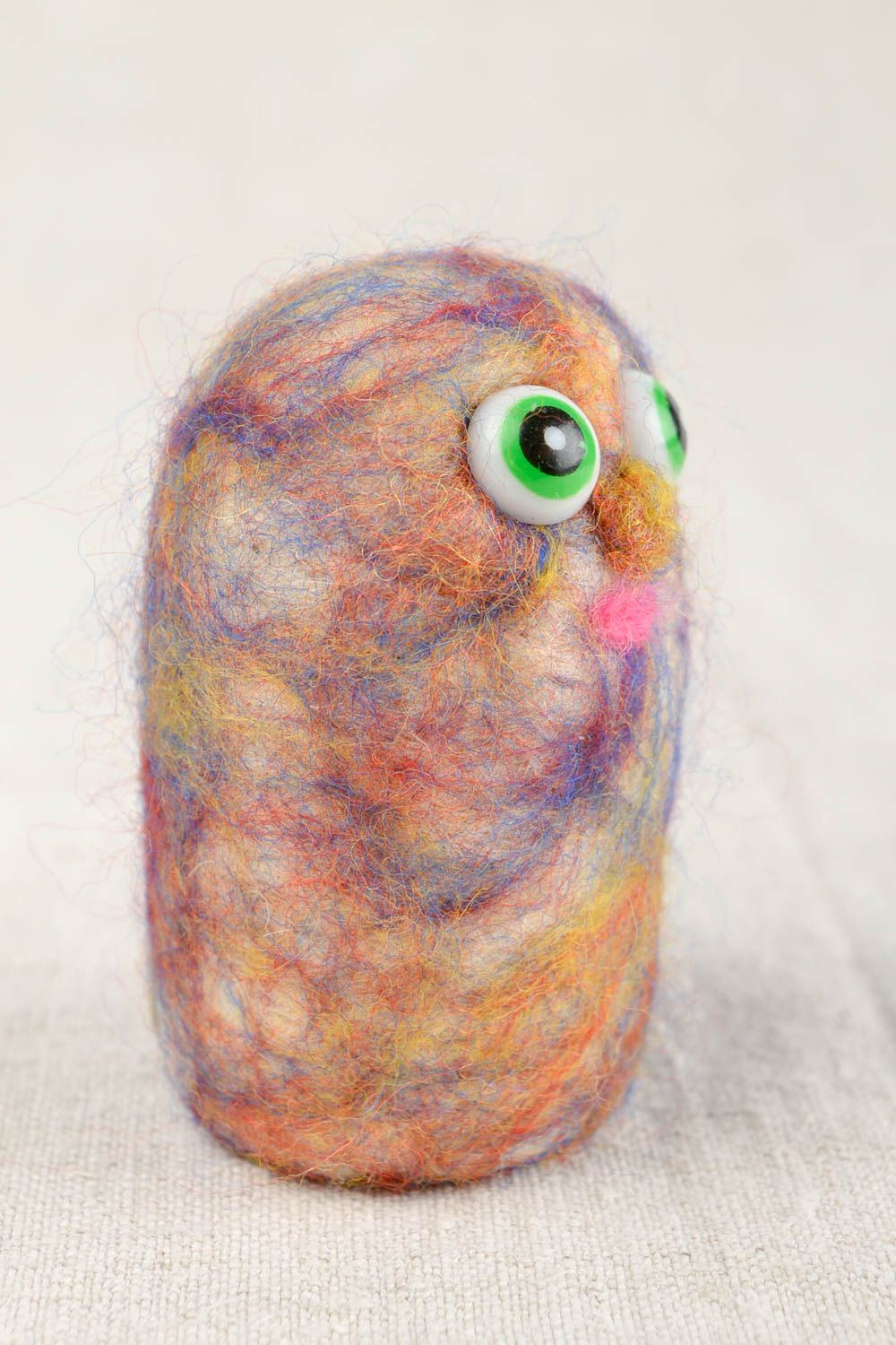 Jouet en laine feutrée Peluche faite main créature amusante Cadeau pour enfant photo 1