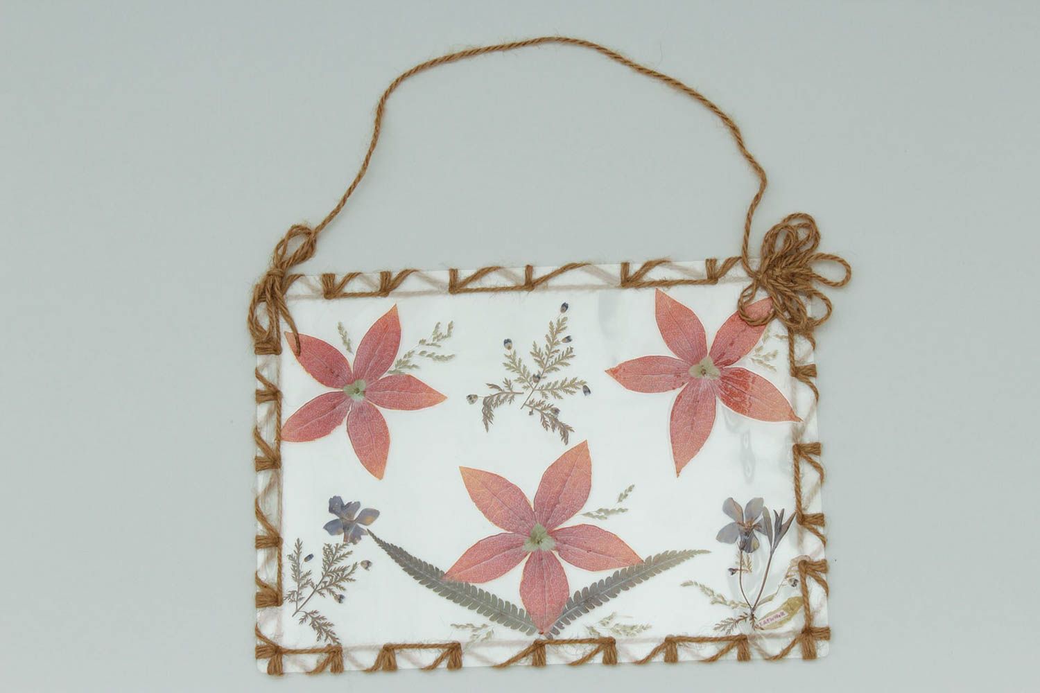 Adorno artesanal de flores y hierbas panel decorativo decoración de interior foto 3