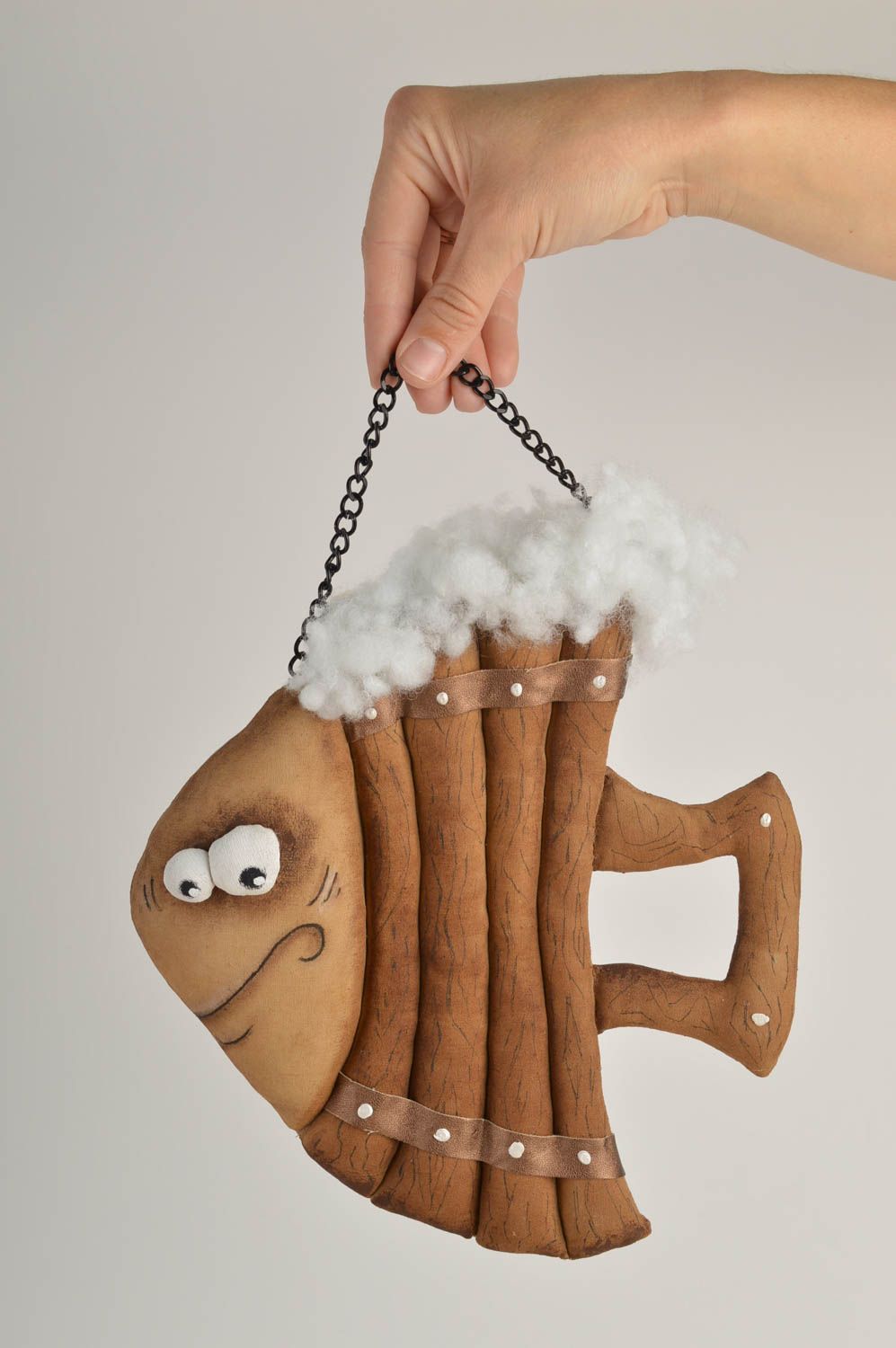 Handmade kleines Kuscheltier Designer Geschenk Stofftier für Kleinkinder Fisch foto 5