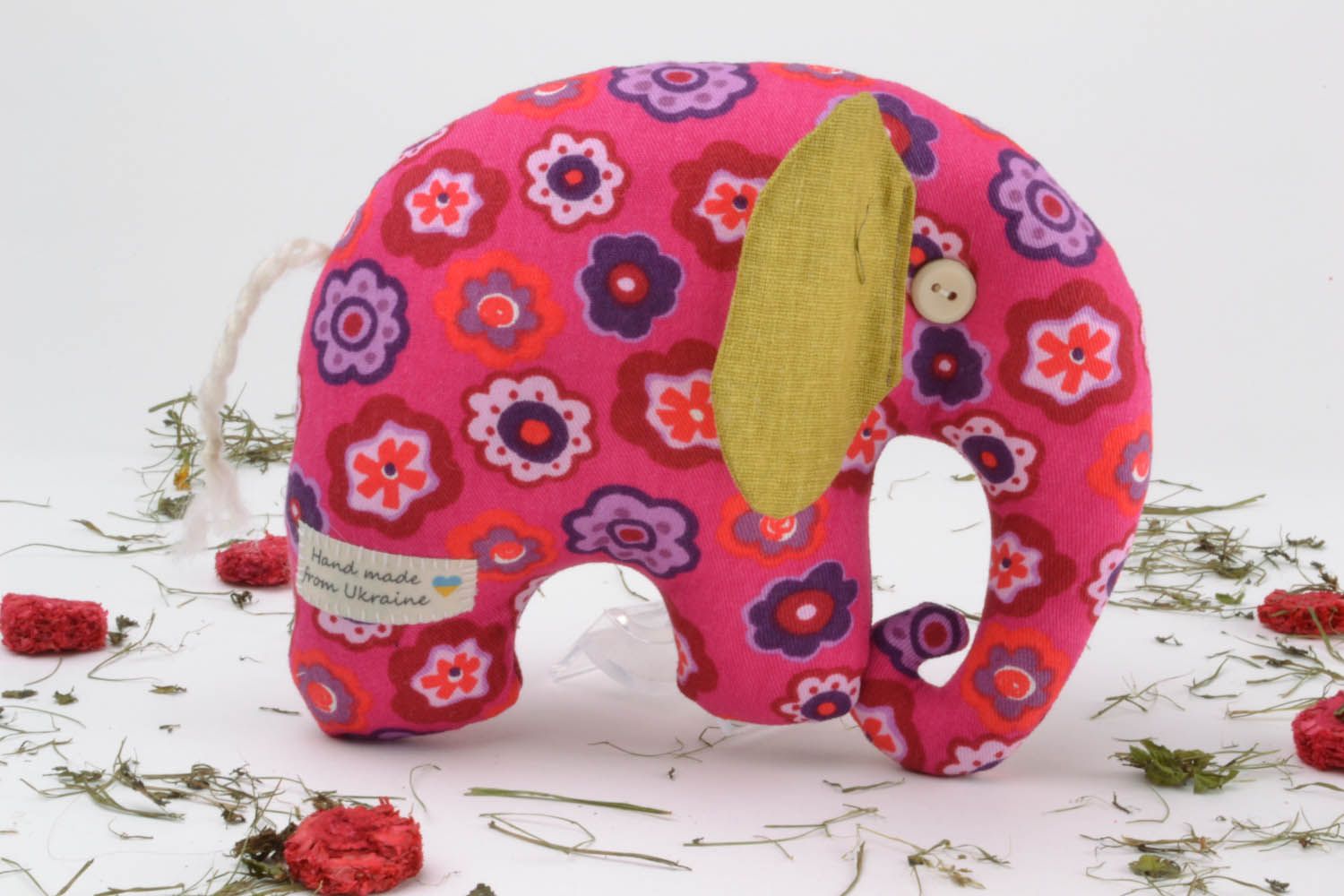 Jouet artisanal en tissu Petit éléphant photo 1
