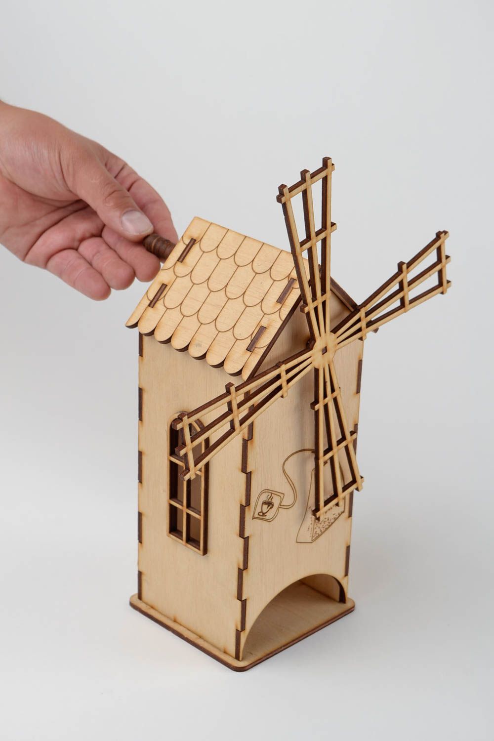 Handmade Holz Rohling Tee Box Holzartikel zum Gestalten in Decoupage originell foto 2