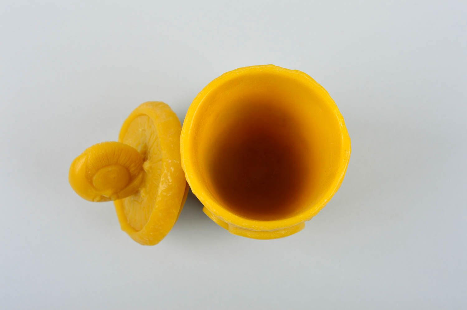 Vajilla ecológica vaso hecho a mano de cera natural taza original foto 10