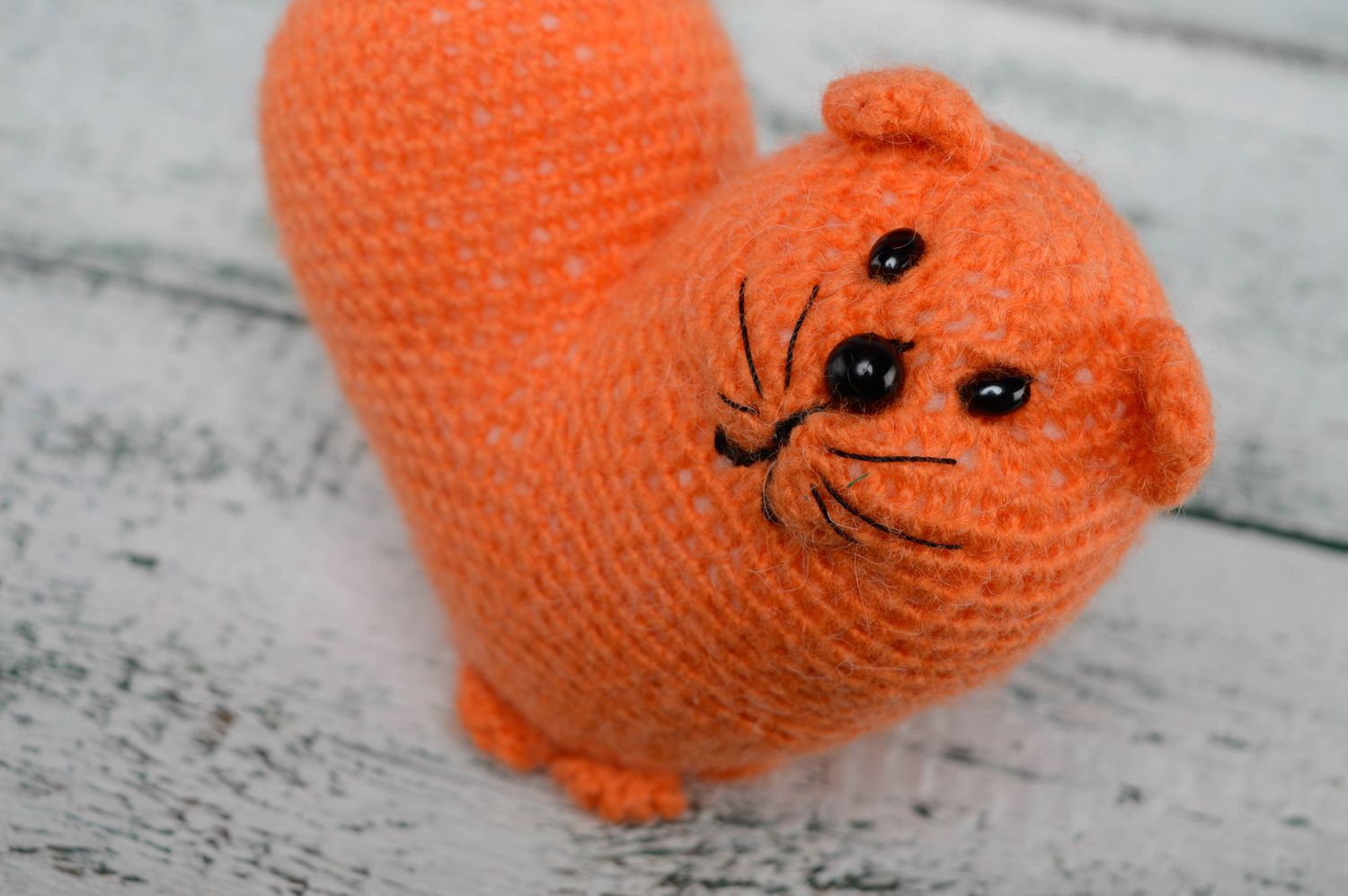 Crochet interior toy Orange Cat photo 2