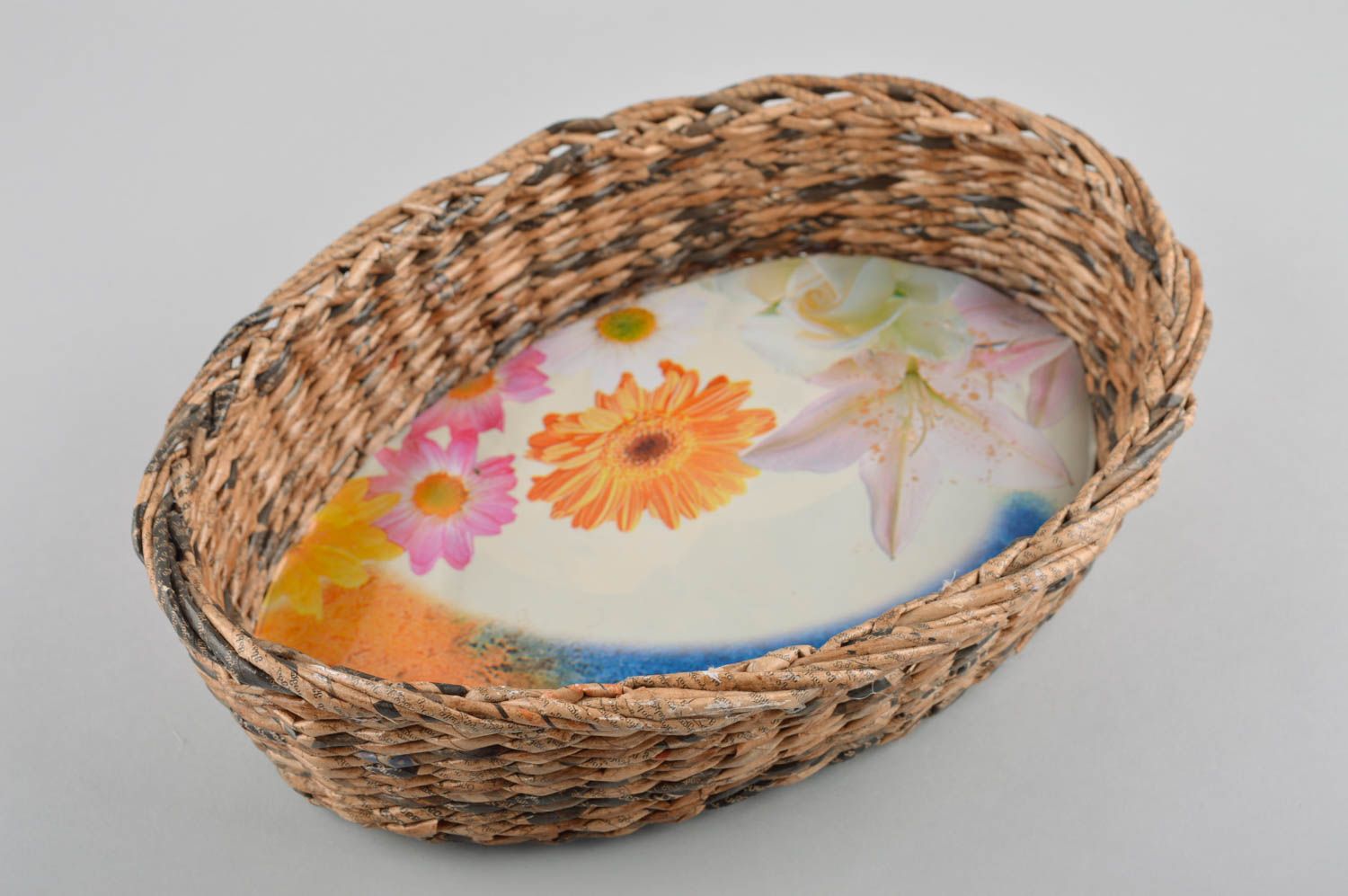 Handmade woven bread basket stylish lovely accessory beautiful kitchen utensils photo 1