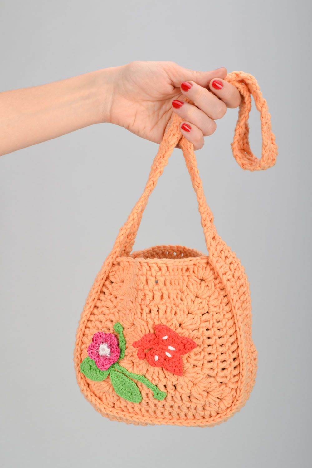 Kid's crochet handbag Pink photo 2