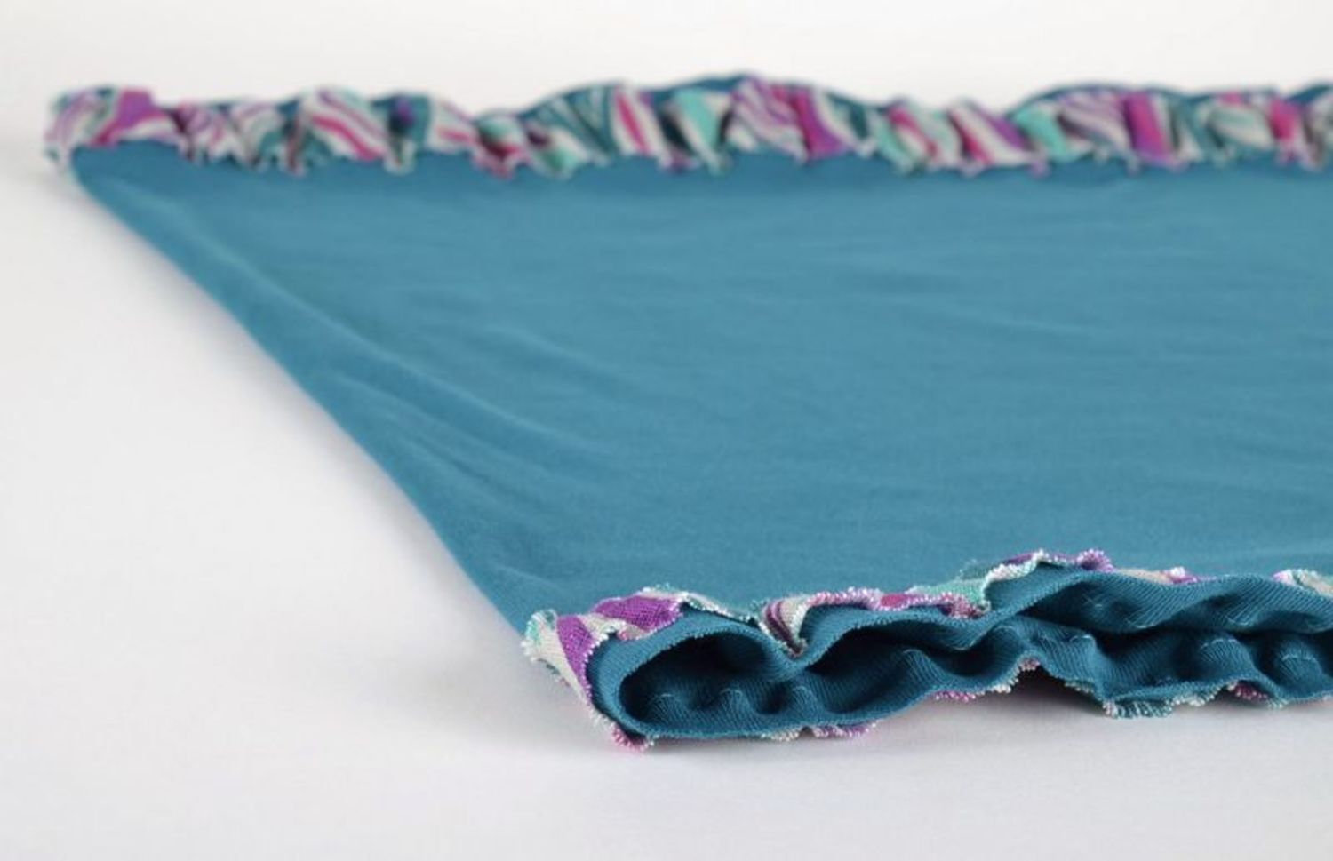Scialle per donna di cotone fatto a mano lavorato in telaio sciarpa etnica
 foto 2