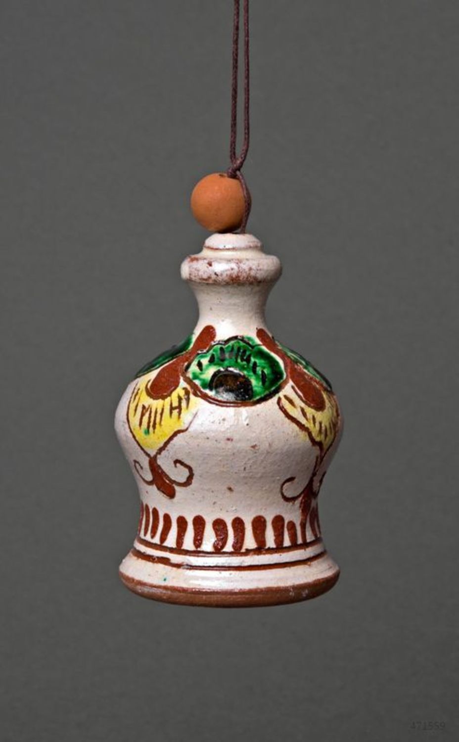 Campanello in ceramica fatto a mano Campanella di argilla Decorazioni di casa
 foto 3
