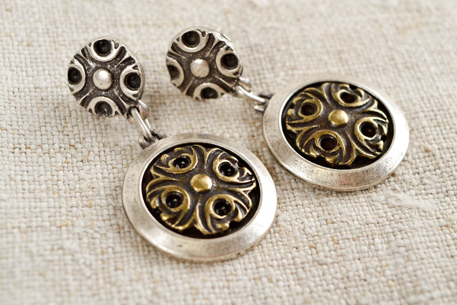 Handmade Ohrringe Designer Schmuck Geschenk für Frauen Metall Ohrringe  foto 1