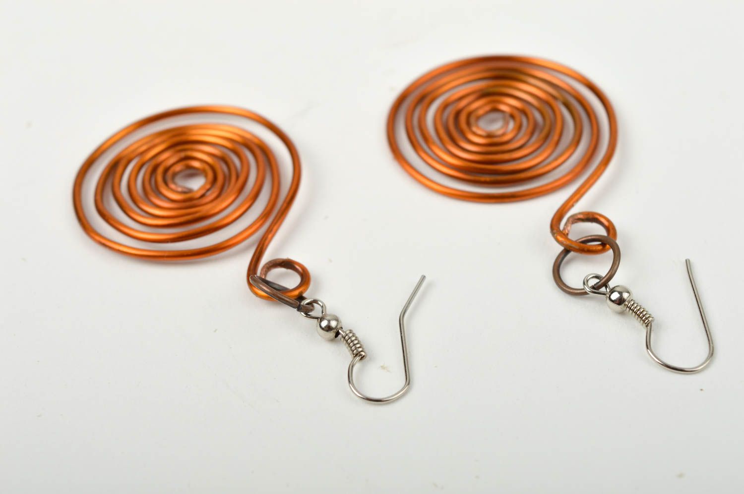 Handmade beautiful earrings stylish copper jewelry unusual earrings gift photo 4