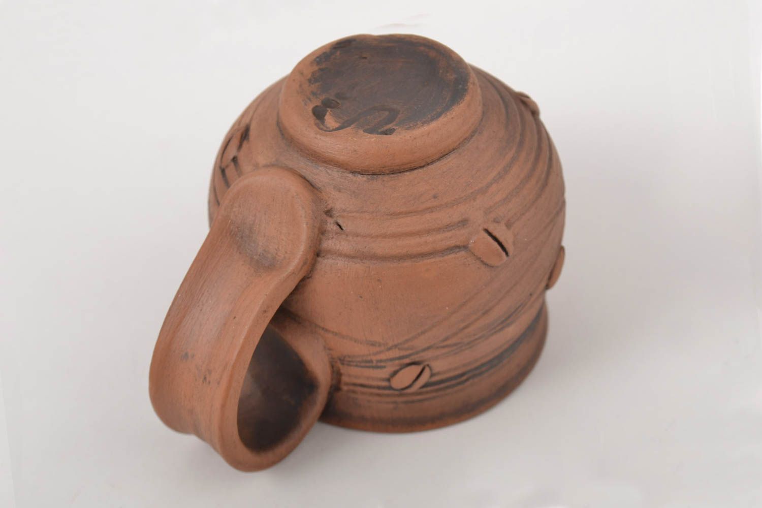 Handgemachte Keramik Tasse für Kaffee Keramik Becher Geschirr aus Ton 100 ml foto 3