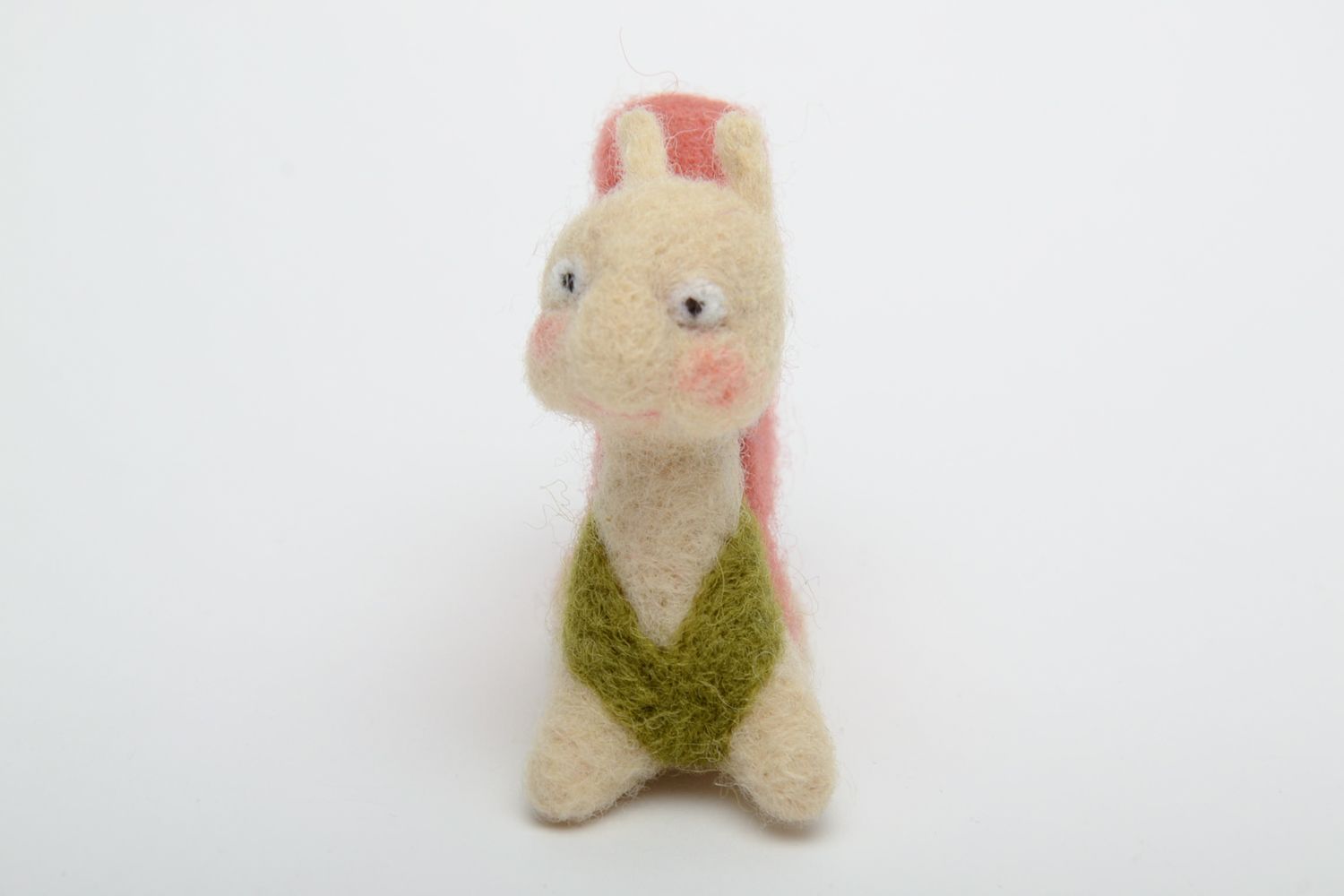 Small felted wool toy snail photo 2