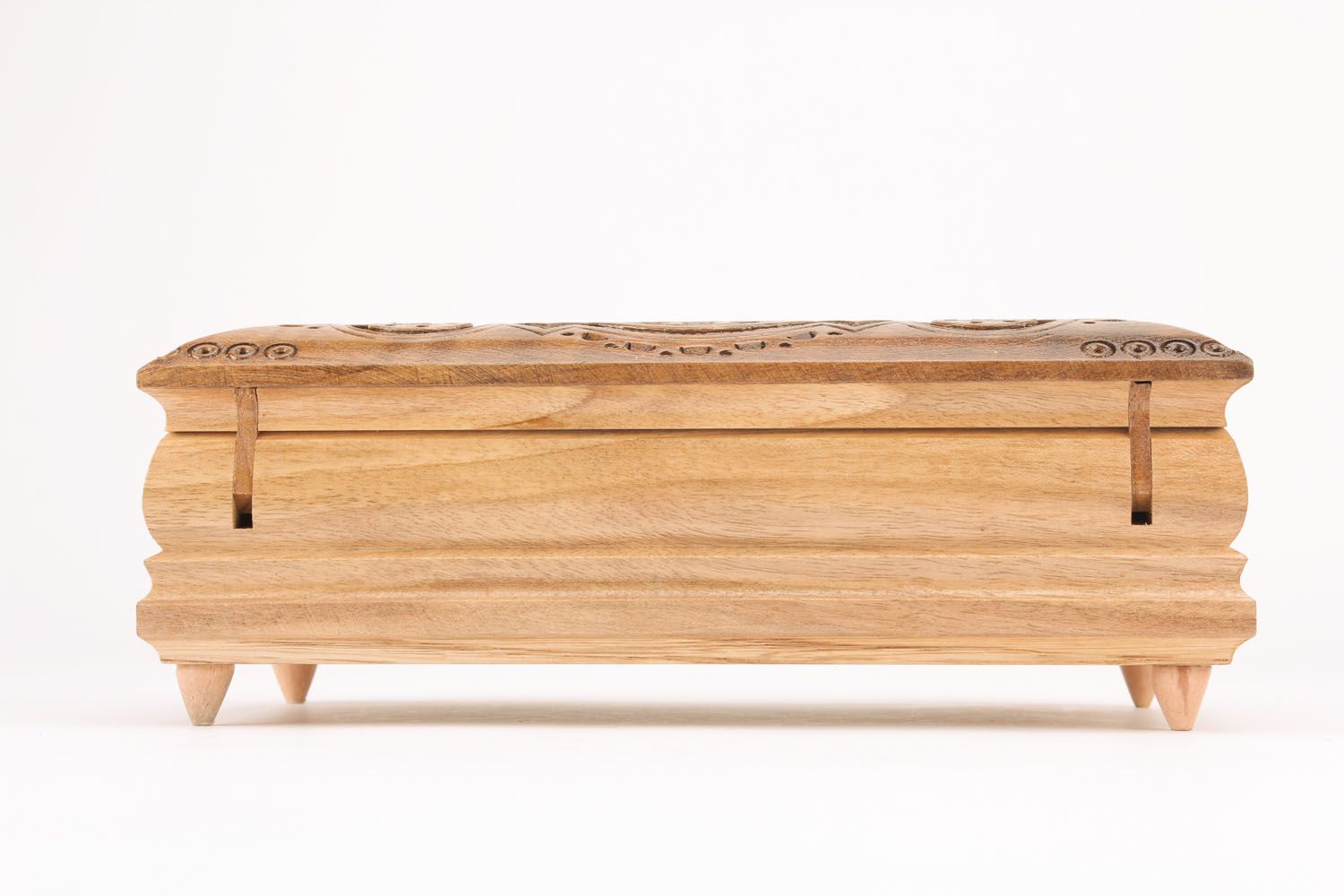 Rectangular wooden jewelry box photo 1