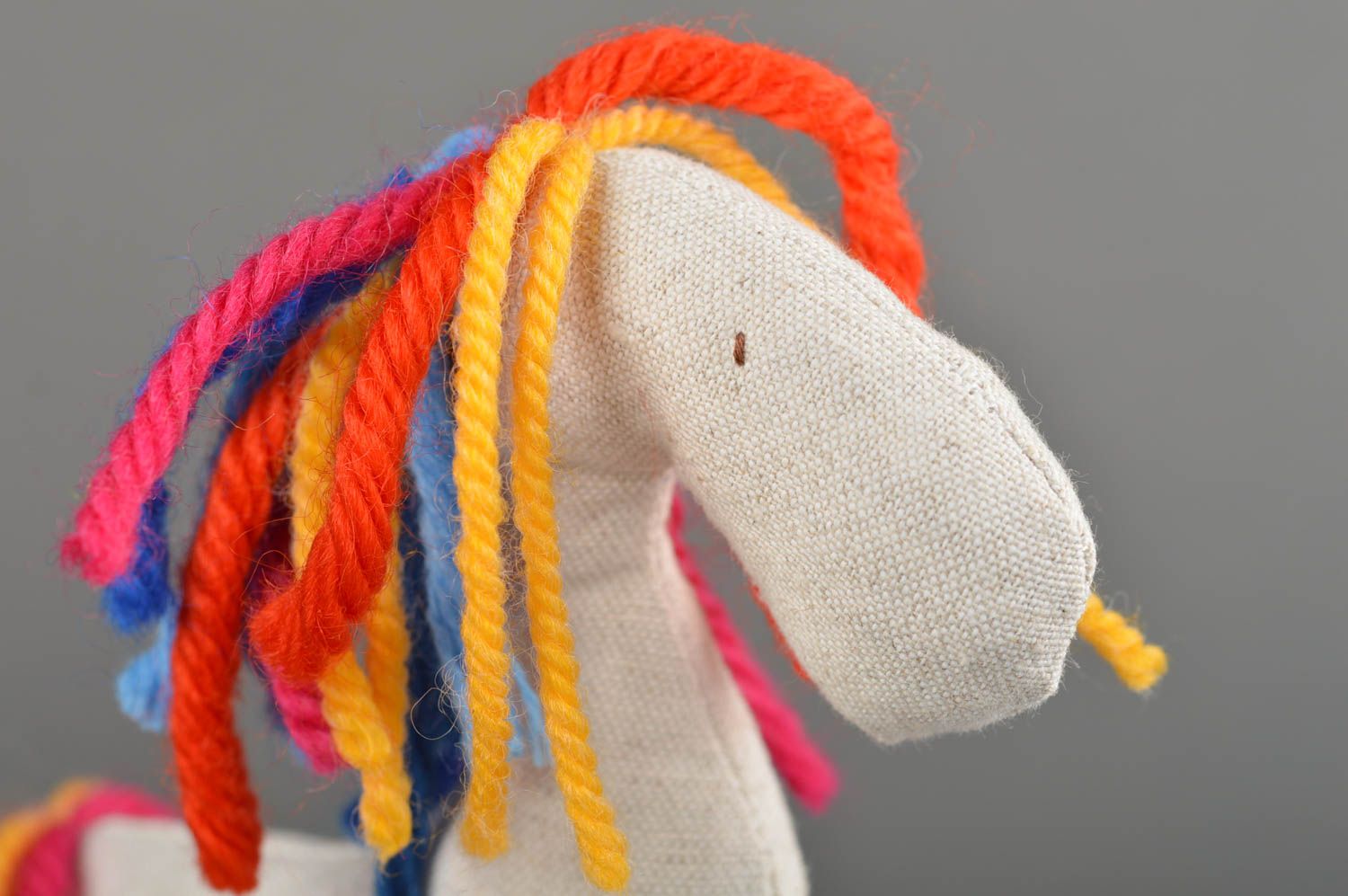 Игрушка лошадка ручной работы детская игрушка из ткани мягкая игрушка красивая фото 4
