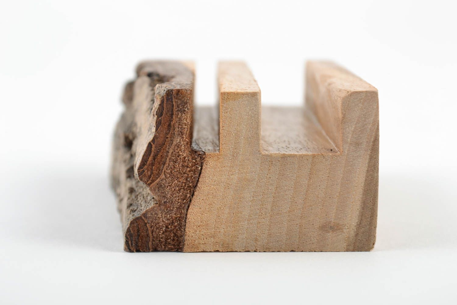 Holz Ständer für Handy in Braun öko reines Accessoire Geschenk handgemacht foto 2