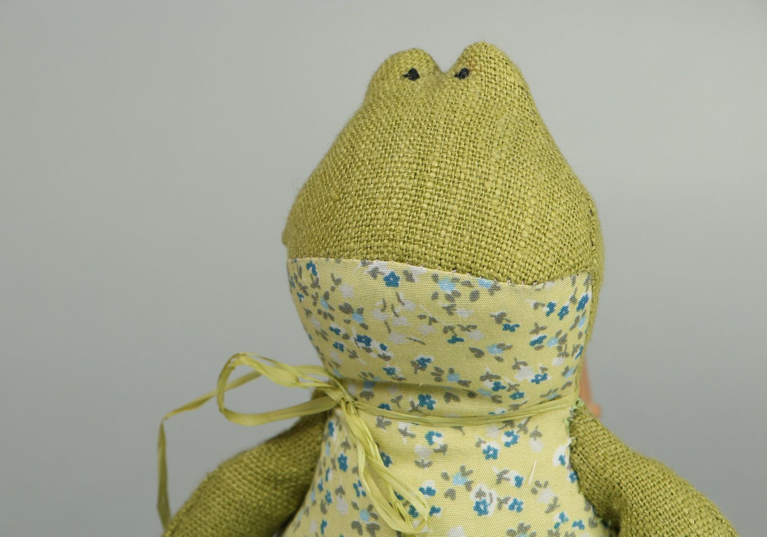 Handmade fabric toy Frog photo 2
