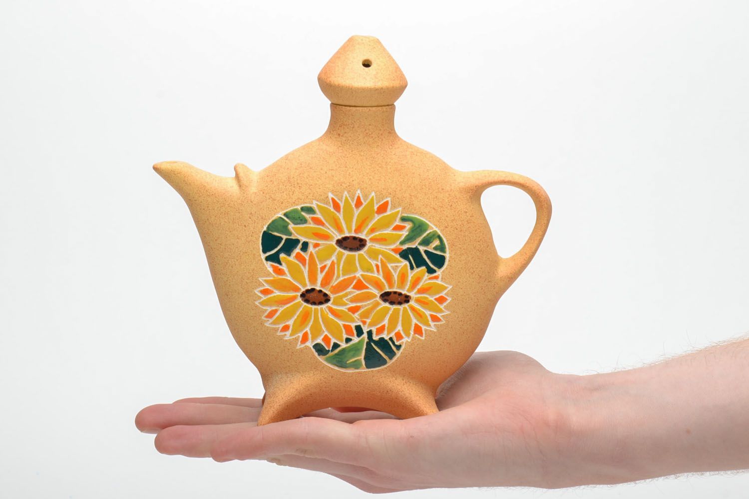 Ceramic teapot with ornaments photo 5