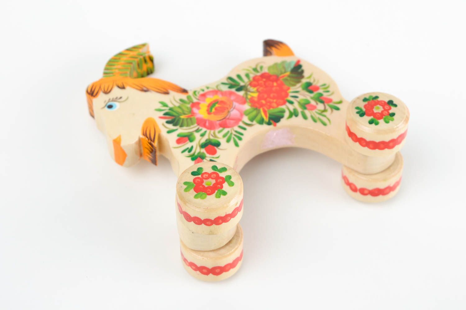 Игрушка ручной работы экологически чистые игрушка козлик декор игрушка из дерева фото 5