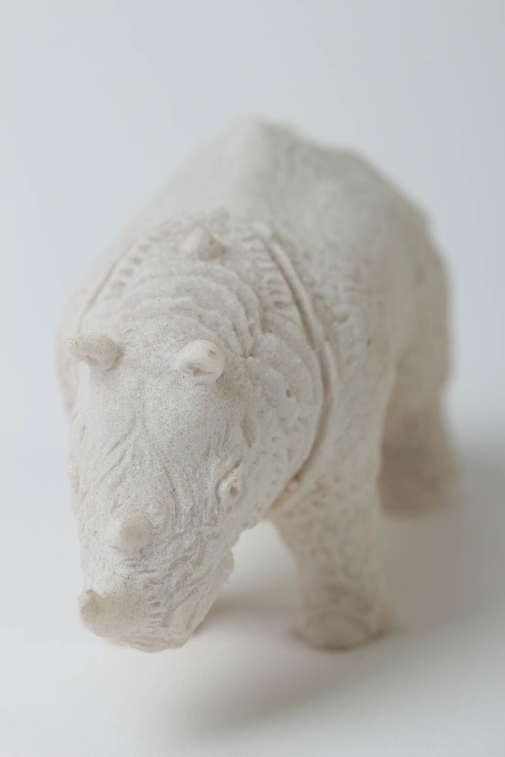 Blank polymer resin statuette designer handmade rhino figure blank for painting photo 3