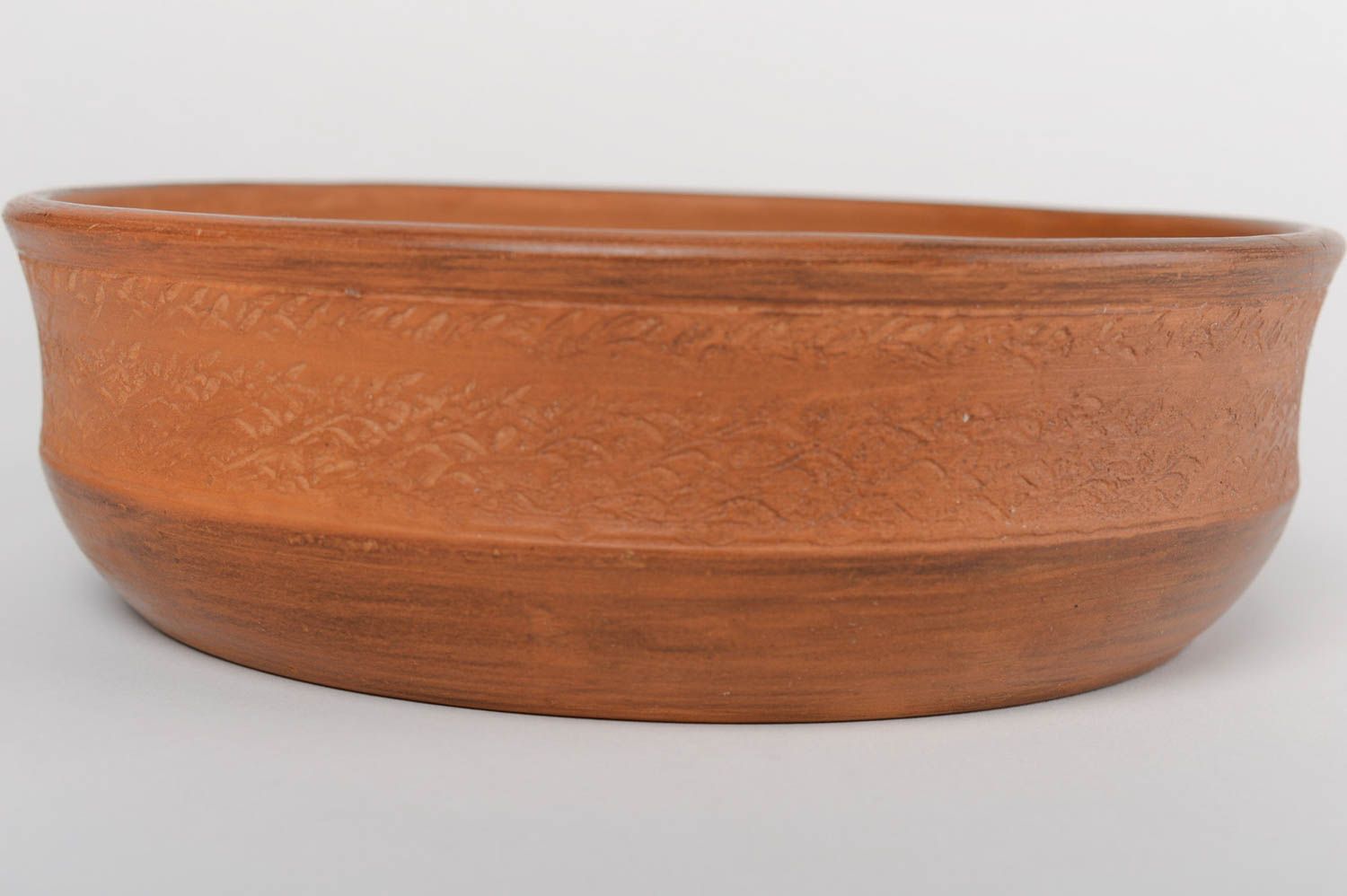 Bol en argile fait main vaisselle originale poterie de terre cuite 1,8 L photo 2