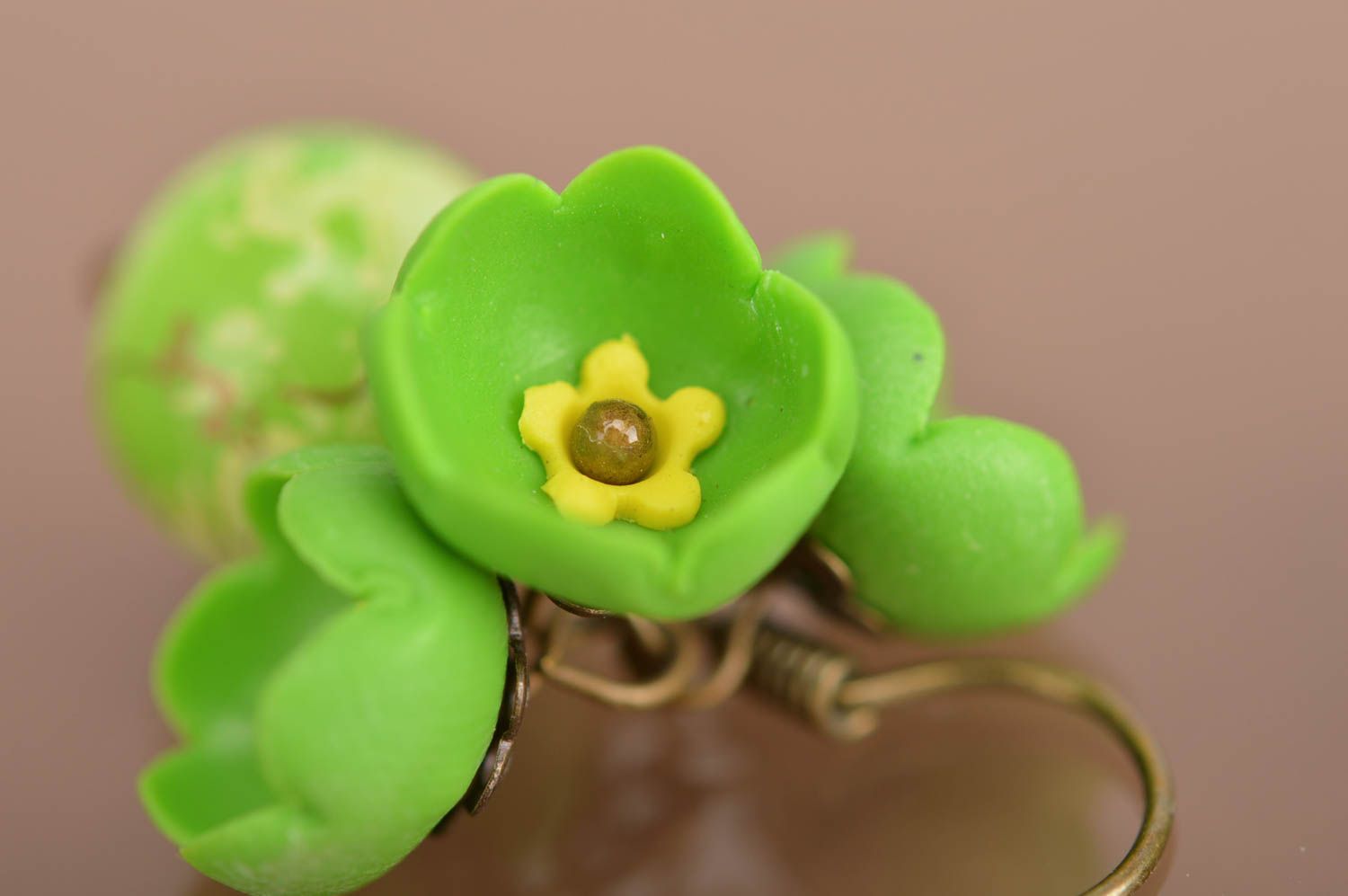 Handmade plastic flower earrings summer earrings designs fashion jewelry photo 2