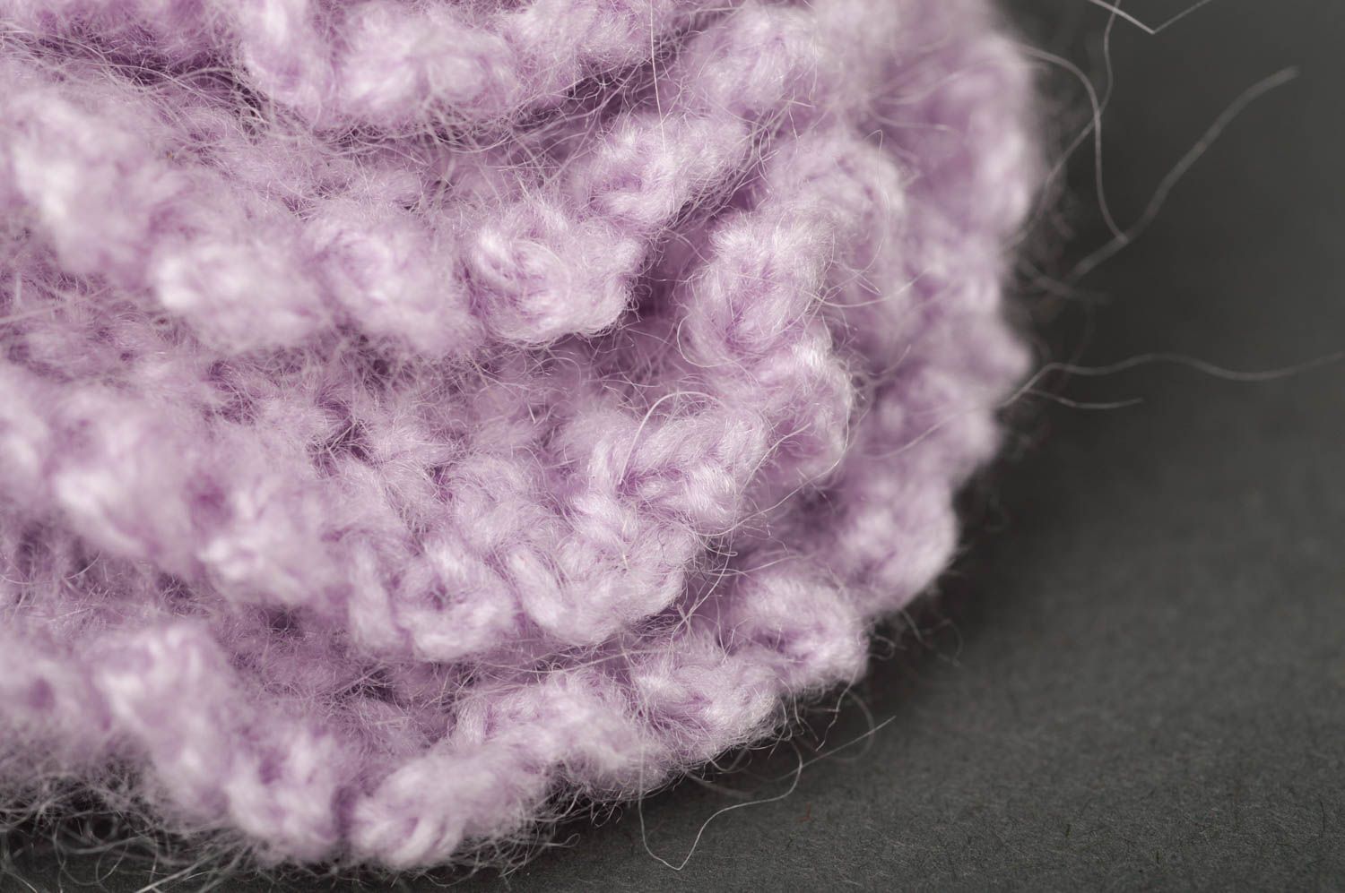 Handmade crocheted hair tie unusual lilac hair tie cute children accessory photo 3