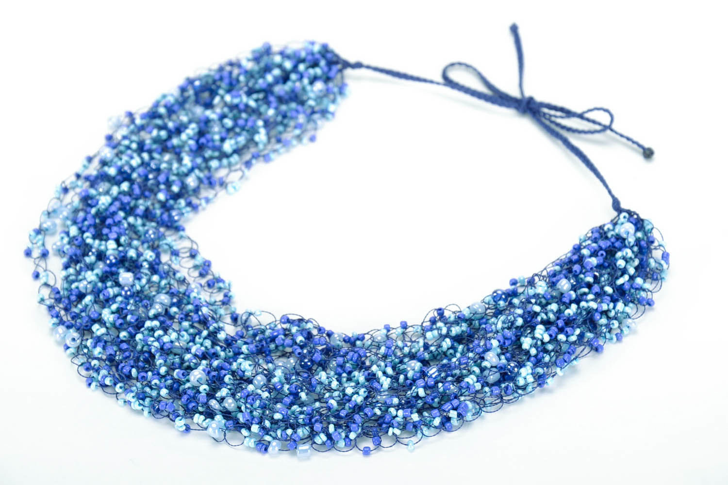 Necklace made of beads Jeans photo 4