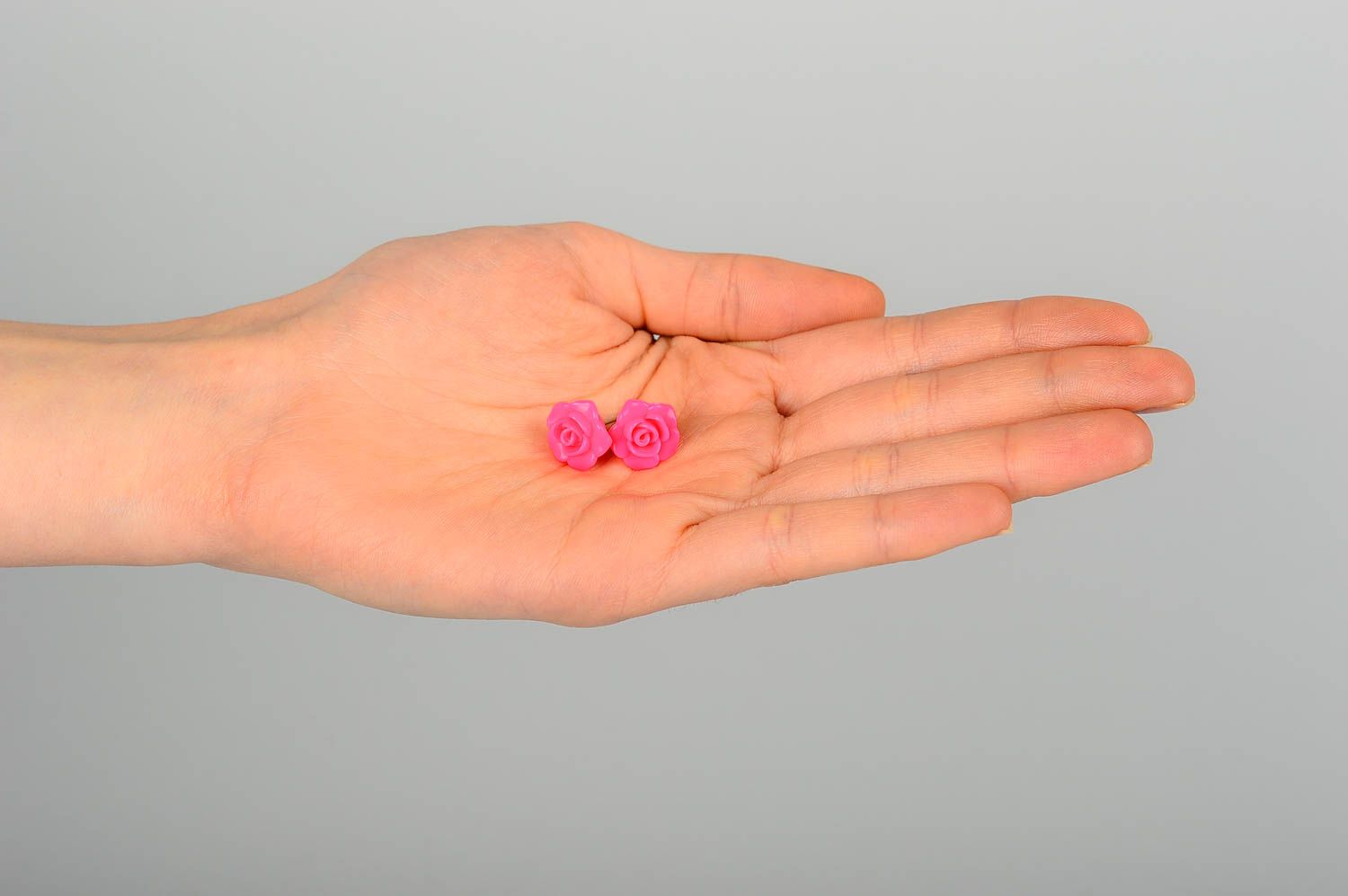 Красивые серьги хэнд мэйд розовые серьги бижутерия украшение из пластика фото 2