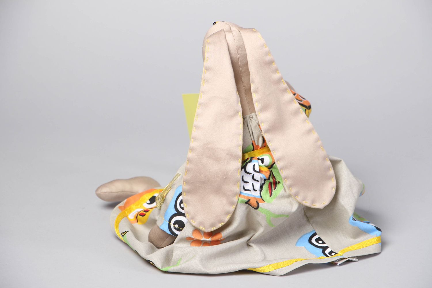 Handmade fabric toy Bunny in Dress photo 3