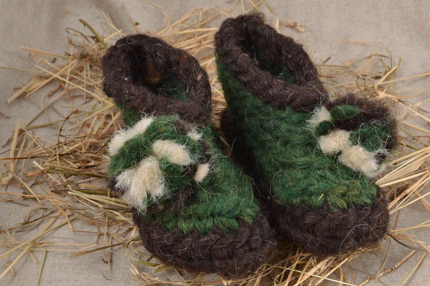 Pantuflas de lana infantiles foto 1