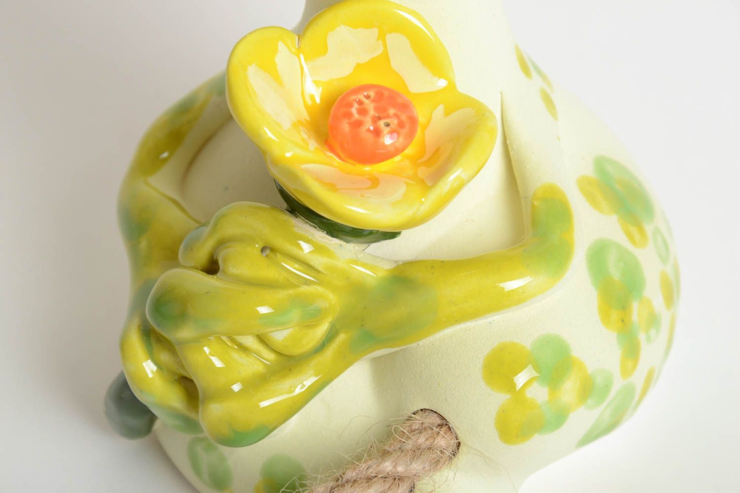 Handgemachte Keramik Spardose Frosch Geschenkidee für Kinder lustige Spardose  foto 5