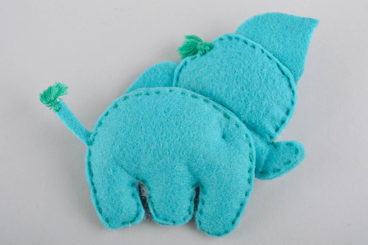 Animal de peluche artesanal regalo para niños juguete de fieltro elefantito foto 3