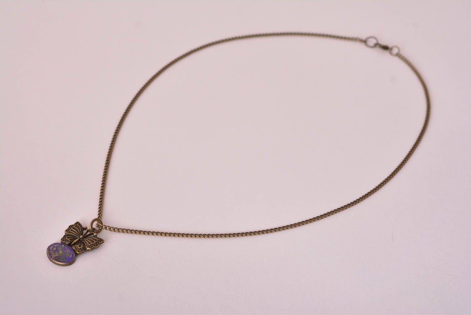 Colgante artesanal con cadena accesorio para mujer adorno para el cuello foto 3