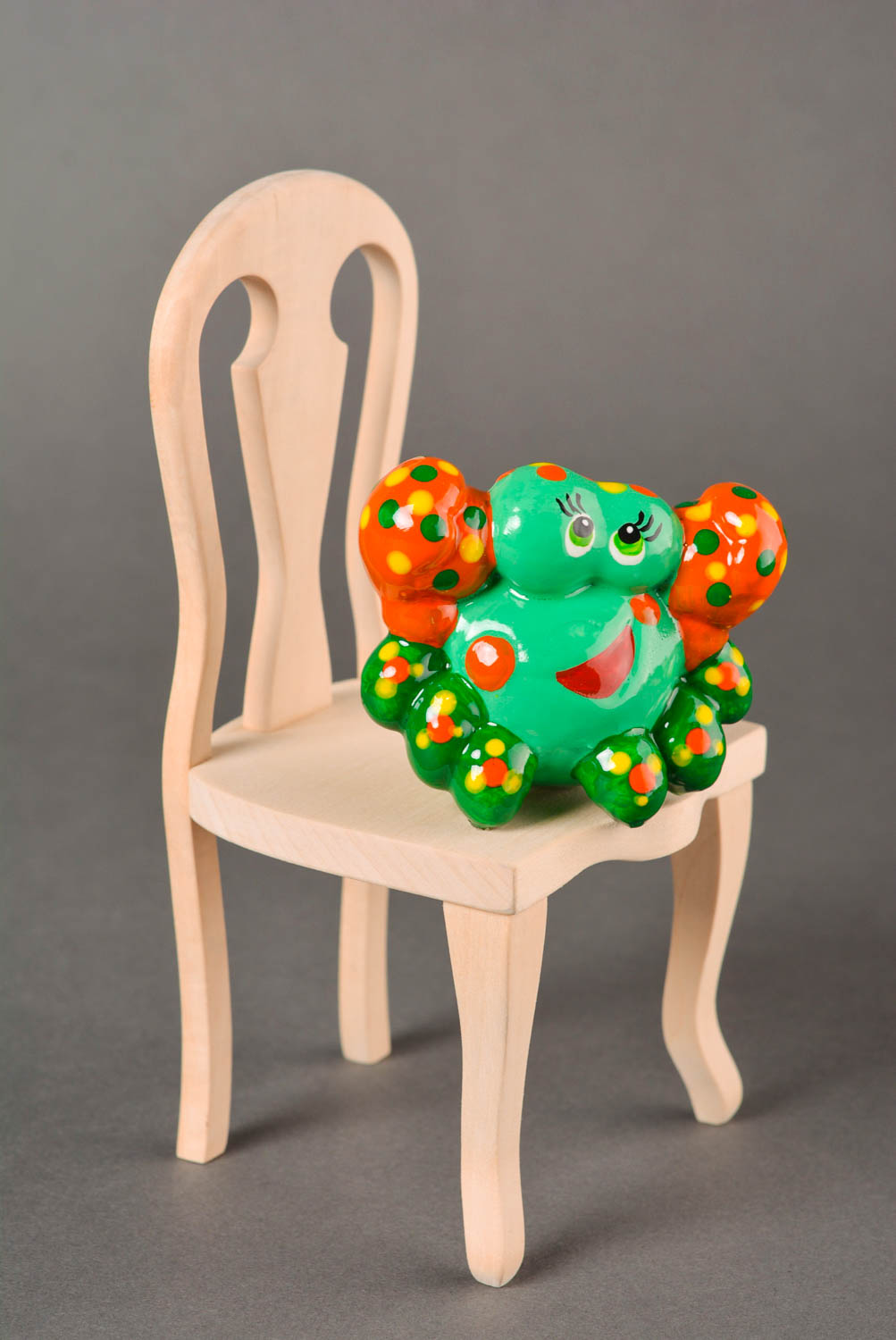 Figurine crabe vert fait main Statuette platre tendance Décoration de maison photo 1