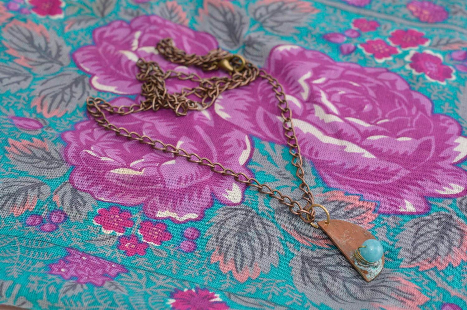 Handmade jewelry copper jewelry female pendant neck accessory gift for women photo 2