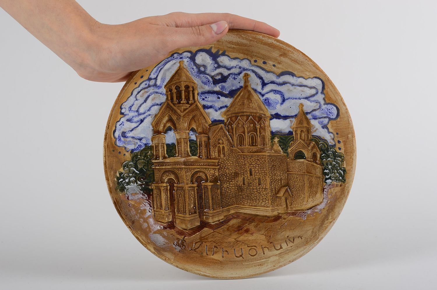 Keramik Teller handgefertigt moderner Dekoartikel Küchen Deko Geschenk Idee foto 2