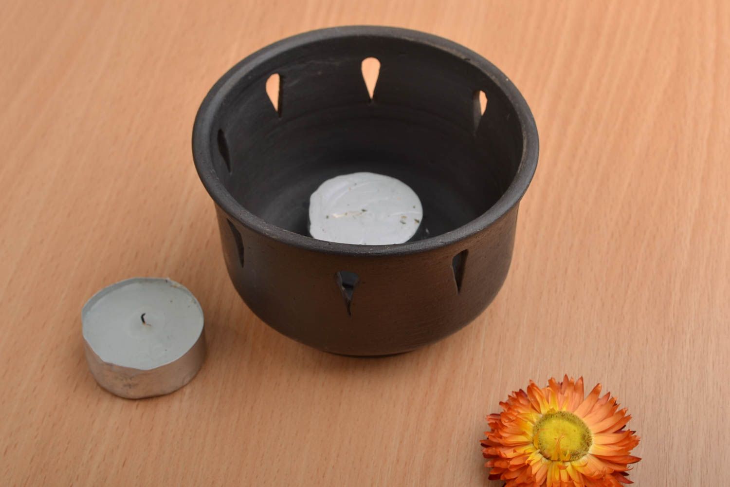 Ceramic candle holder teapot warmer photo 1