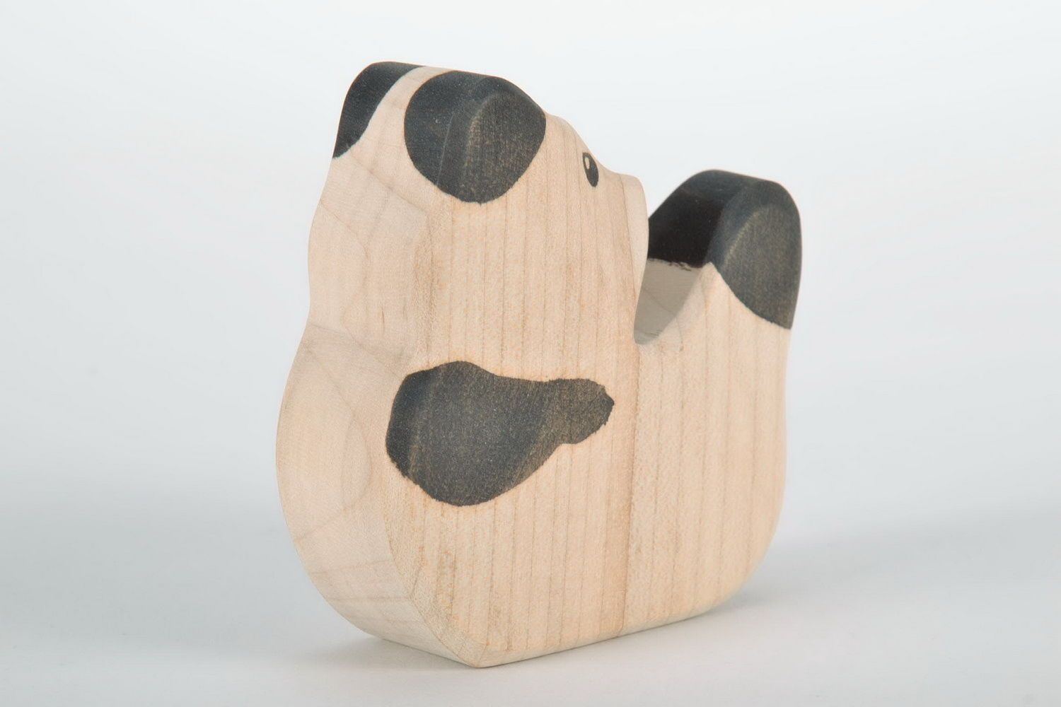 Panda en bois brut fait main photo 4