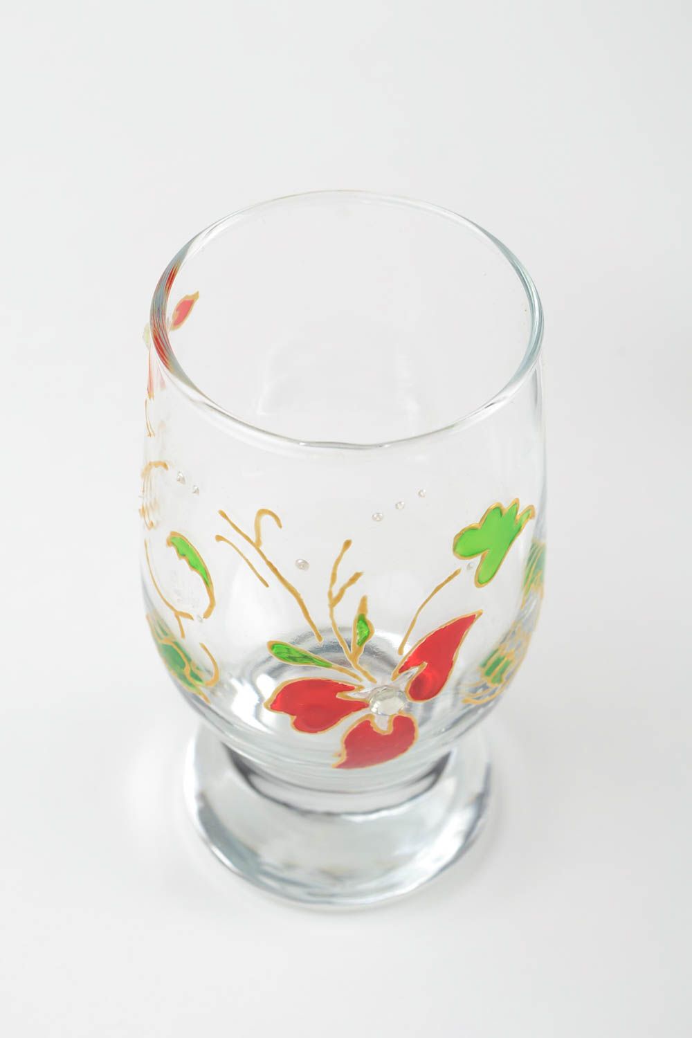 Набор стаканов ручной работы стеклянная посуда оригинальные подарки 225 мл фото 3