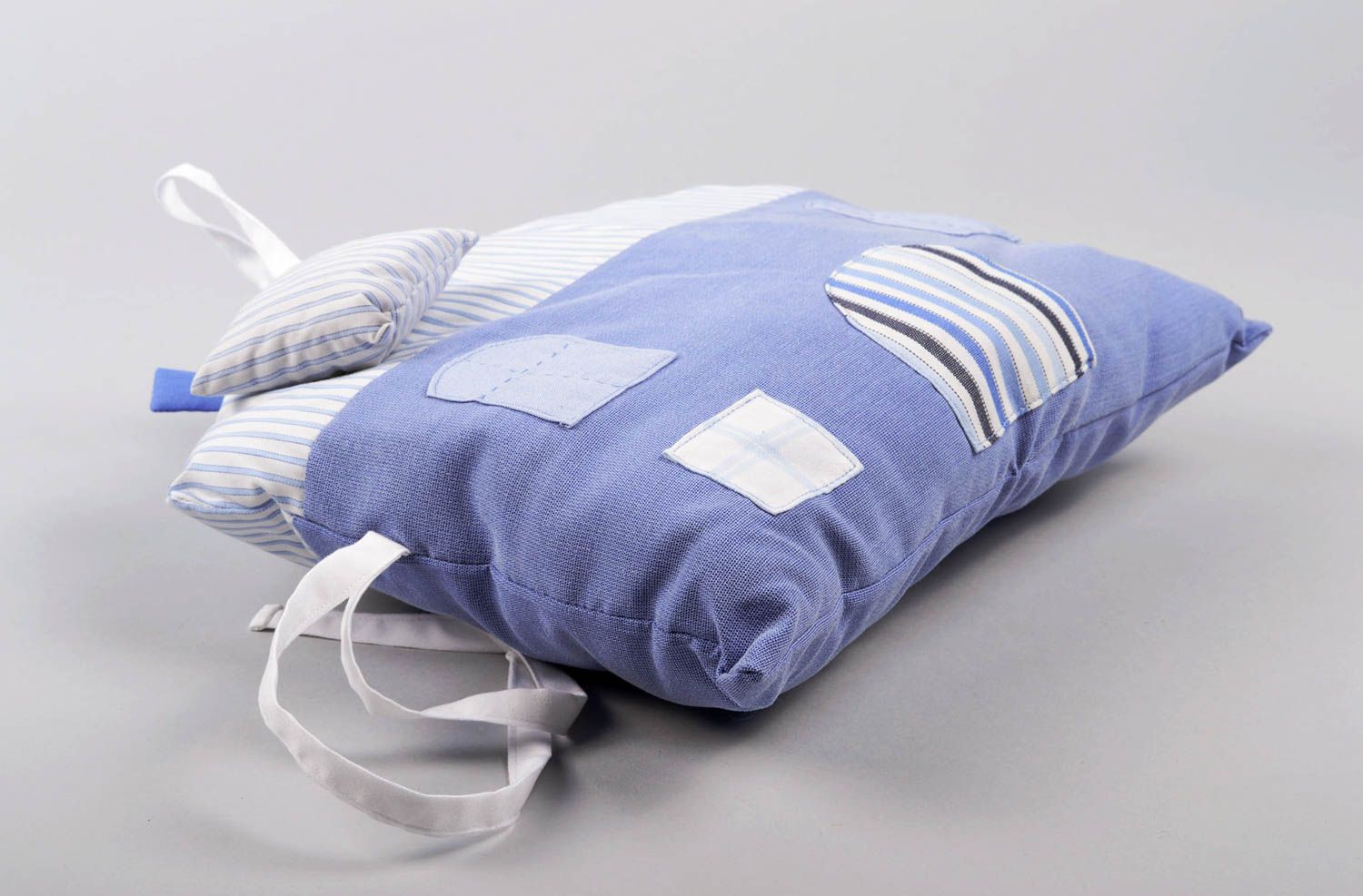 Handmade Nestchen für Babybett Nestchen Haus Bett Kopfschutz Baby mit Bändern foto 4