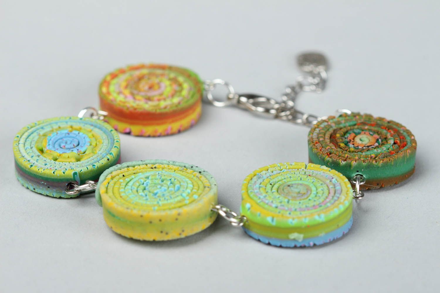 Bracelet made ​​of polymer clay photo 3
