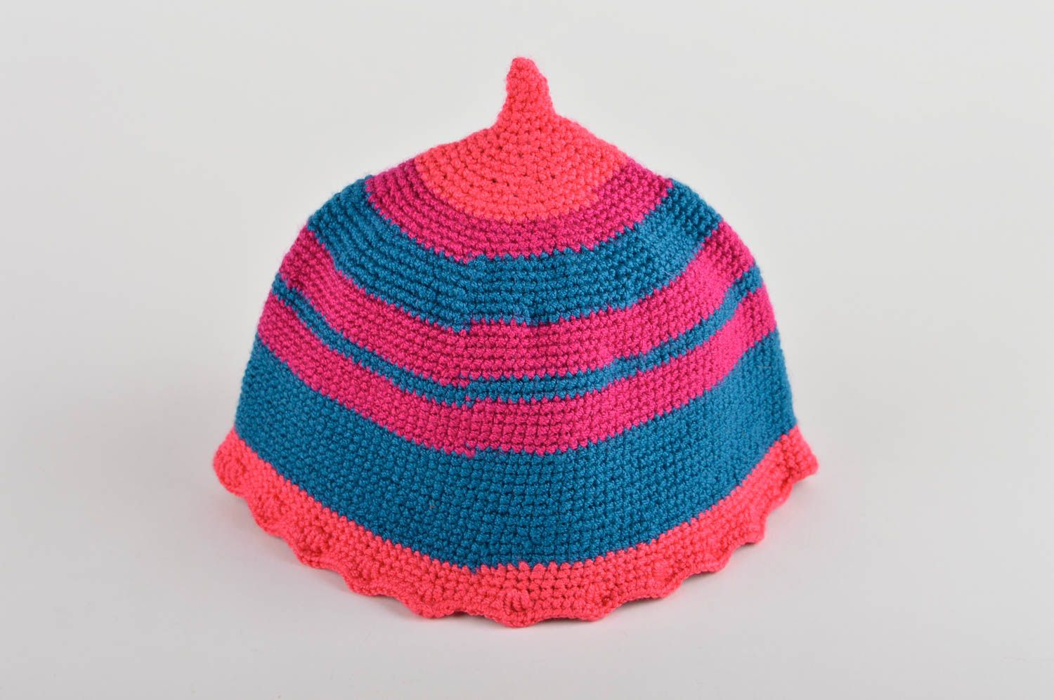 Bonnet tricot fait main Chapeau au crochet Vêtement femme beau original photo 3