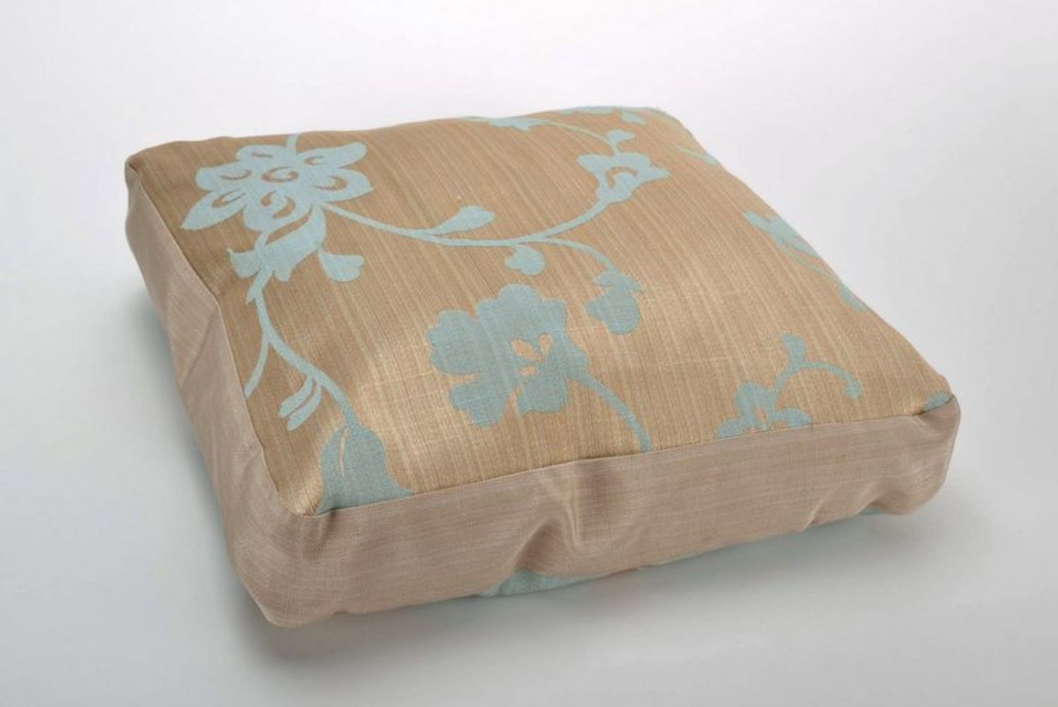 Almohada de algodón y poliéster con bordado Flores foto 2