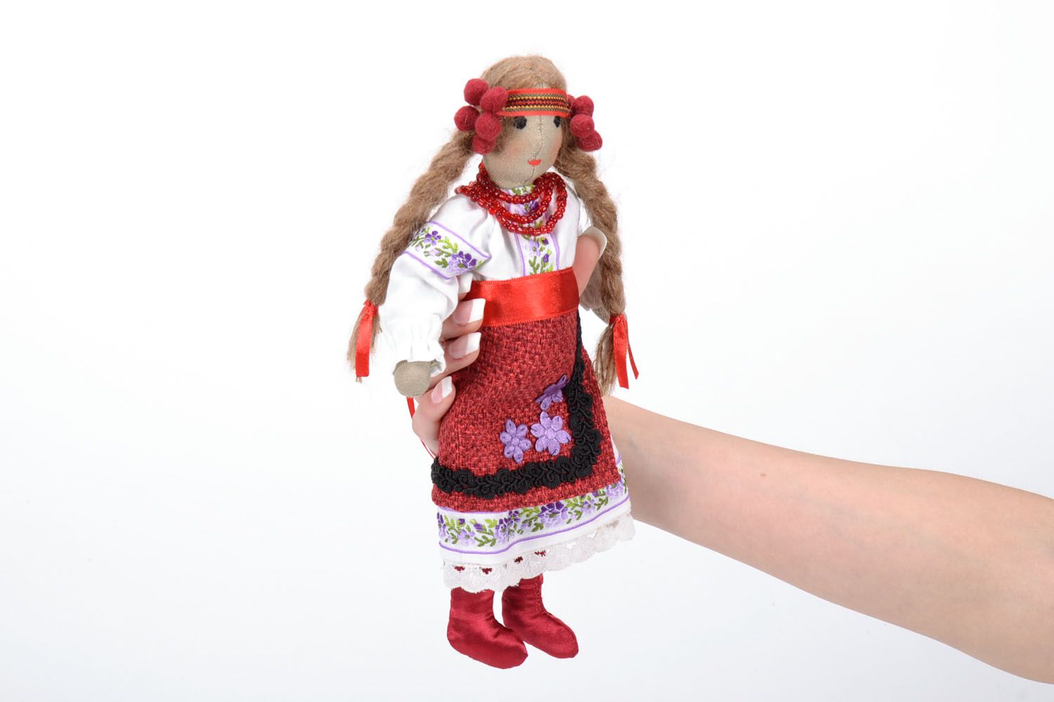 Ethnic doll made of natural fabric photo 2