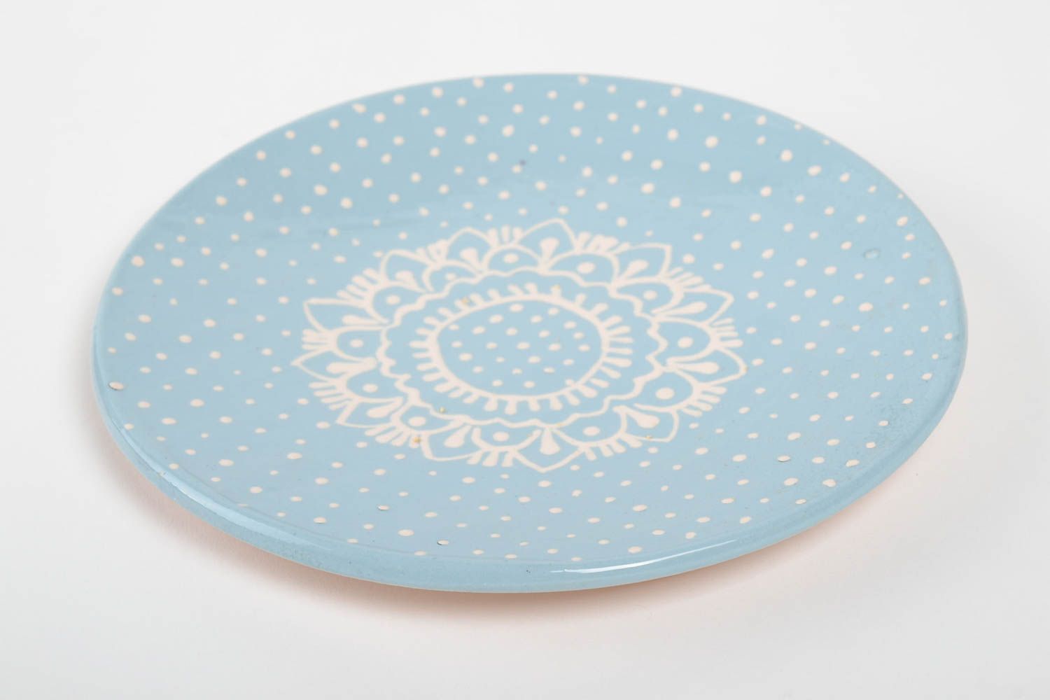 Assiette plate faite main Service vaisselle céramique peinte Vaisselle de table photo 3